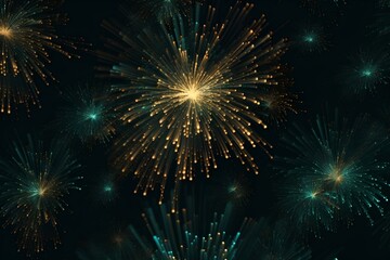 Canvas Print - fireworks in the sky made by midjourney