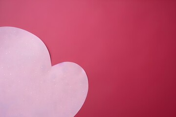 Wall Mural - pink paper heart made by midjourney