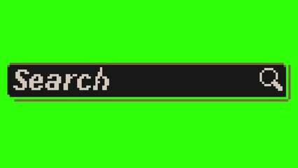 Fototapete - Pixel art of search animation, magnifying glass flying and form a search button,8bits simple animation. Usefull for game asset or design asset.