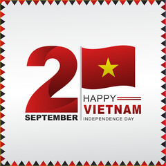 elegant background of Vietnam Independence Day greeting September 2