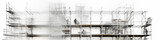 Fototapeta  - long narrow scaffolding isolated on a white background for the screensaver for the reconstruction of the site construction background