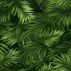  Tropical leaves seamless background. Jungle pattern.