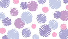 クレヨンタッチ サークル 水玉模様 壁紙 背景/紫・ピンク