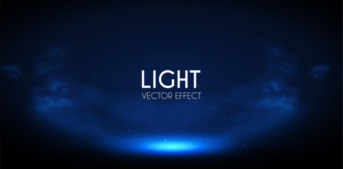 Wall Mural - Show light. Colorful spotlights with fay. Transparent light effect.