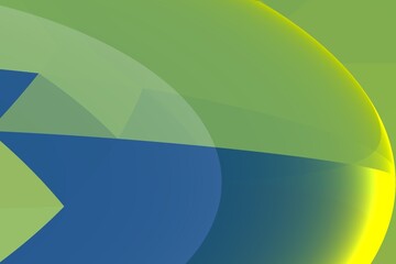 Aufkleber - abstract background with swirls in green and yellow colors, illustration