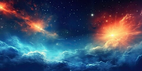 Wall Mural - cosmic dreams. nighttime wonders of galaxy. astral symphony. nebulae and stars. celestial harmony. n