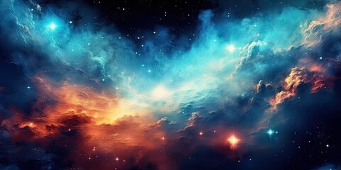 Wall Mural - cosmic dreams. nighttime wonders of galaxy. astral symphony. nebulae and stars. celestial harmony. n