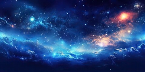 Wall Mural - cosmic dreams. nighttime wonders of galaxy. astral symphony. nebulae and stars. celestial harmony. n