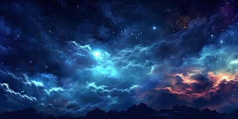 Wall Mural - cosmic dreams. nighttime wonders of galaxy. astral symphony. nebulae and stars. celestial harmony. n