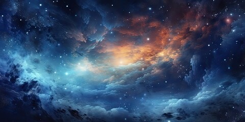 Wall Mural - cosmic dreams. nighttime wonders of galaxy. astral symphony. nebulae and stars. celestial harmony. n
