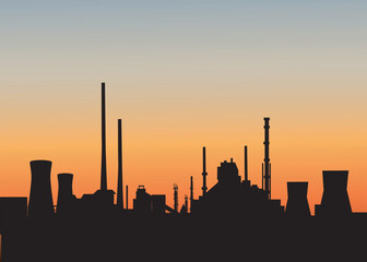 Canvas Print - Evening Factory