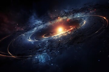 Wall Mural - alien world, deep space landscape