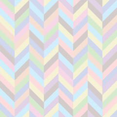 Wall Mural - seamless pastel chevron pattern. herringbone shape abstract background. texture design for tile, cov