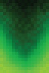 Wall Mural - abstract background with vertical pixel square shapes. green mosaic pattern gradating to black. desi