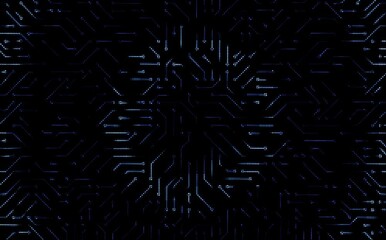 Wall Mural - circuit board electronic loop 4k 60fps animation