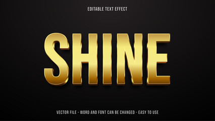 Poster - Editable text effect shiny gold mock up