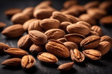 Wall Mural - close up of almonds