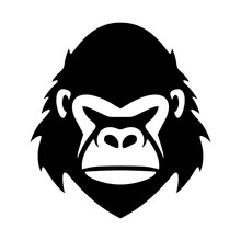 Angry Gorilla Face Icon Logo Vector Illustration