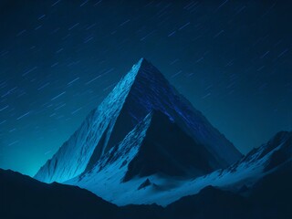 Wall Mural - mountains scape, deep cosmos sky. ai generated illustration