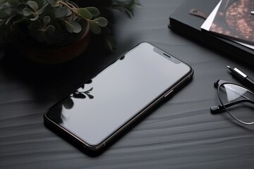 Poster - Desktop smartphone display. Generate Ai