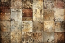 Rusty Patchwork Vintage Wall. Generate Ai