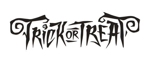 Sticker - Trick or treat monochrome logotype