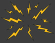 © PrettyVectors - Lightning bold abstract thunder banner concept. Vector flat graphic design illustration