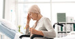 © Felix/peopleimages.com - Depression, cancer and angry elderly woman at hospital in wheelchair frustrated after chemotherapy or treatment. Health, elderly care and lady patient with disability, sick or disease and Parkinson