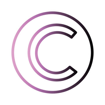 Components Letter Vitamin Gradient Line Icon