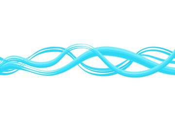 Wall Mural - Abstract Blue Wave Line Flow Curve Wavy Element Vector Sound Audio Volume Striped Dynamic Border Frame Decoration Presentation Templates Motion Movement Business Medical Editable Stroke
