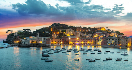 Wall Mural - View of the Bay of Silence in Sestri Levante, Liguria, Italy