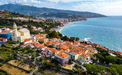 Wall Mural - View of Bussana and Arma di Taggia, Liguria, Italy