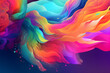 © nejrapani - bright dynamic background with flowing colorful lines