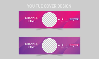 Wall Mural -  modern channel cover design layout with  vector format.