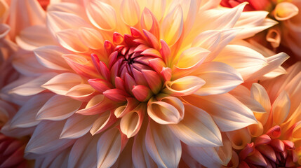 Wall Mural - dahlias close-up, generative ai