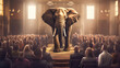 Leinwandbild Motiv Majestic African Elephant at Corporate Event