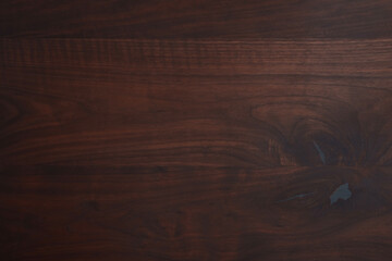 Canvas Print - Closeup dark texture of black walnut wood surface toned with organic oil