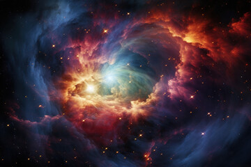 Wall Mural - Abstract space background showing the beauty of the universe with luminous astral phenomena (new stars formation in gas clouds)