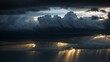 © DEER FLUFFY - dim energized sky with pitiful stormy clouds a number of time as of late rain or snow as one of a kind establishment, exceptional climate. Creative resource, AI Generated