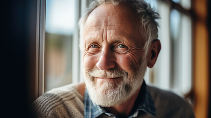 Sticker - Portrait of an elderly man.