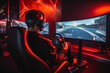 © VisualProduction - Professional gamers playing online car racing game. Gaming and racing cars concept.