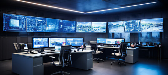 Generic control room with control equipment