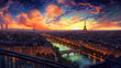 Golden Hour Magic Over Paris