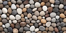 Harmonic Image Of Round Gently Colored Pebble Stones.