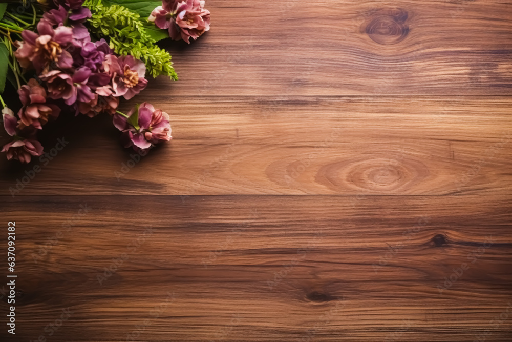 Wooden table desk background, wood texture flatlay backdrop, for holiday design and luxury branding