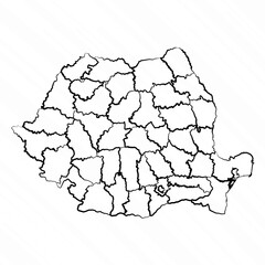  Hand Drawn Romania Map Illustration