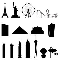 Las Vegas Skyline Silhouette Collection - 16 Dynamic Vectors