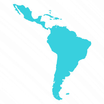 Vector Simple Map of Latin America Country