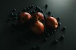 © Torcsabi/Wirestock Creators - Closeup of peaches and blueberries on the table in the dark