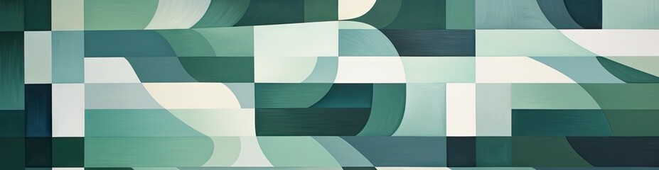 Wall Mural - a green, blue, and green geometric wallpaper pattern Generative AI